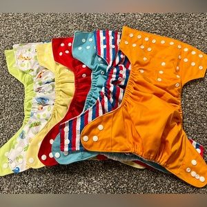 Pocket Diaper Lot - One Size Lot (7) Snap